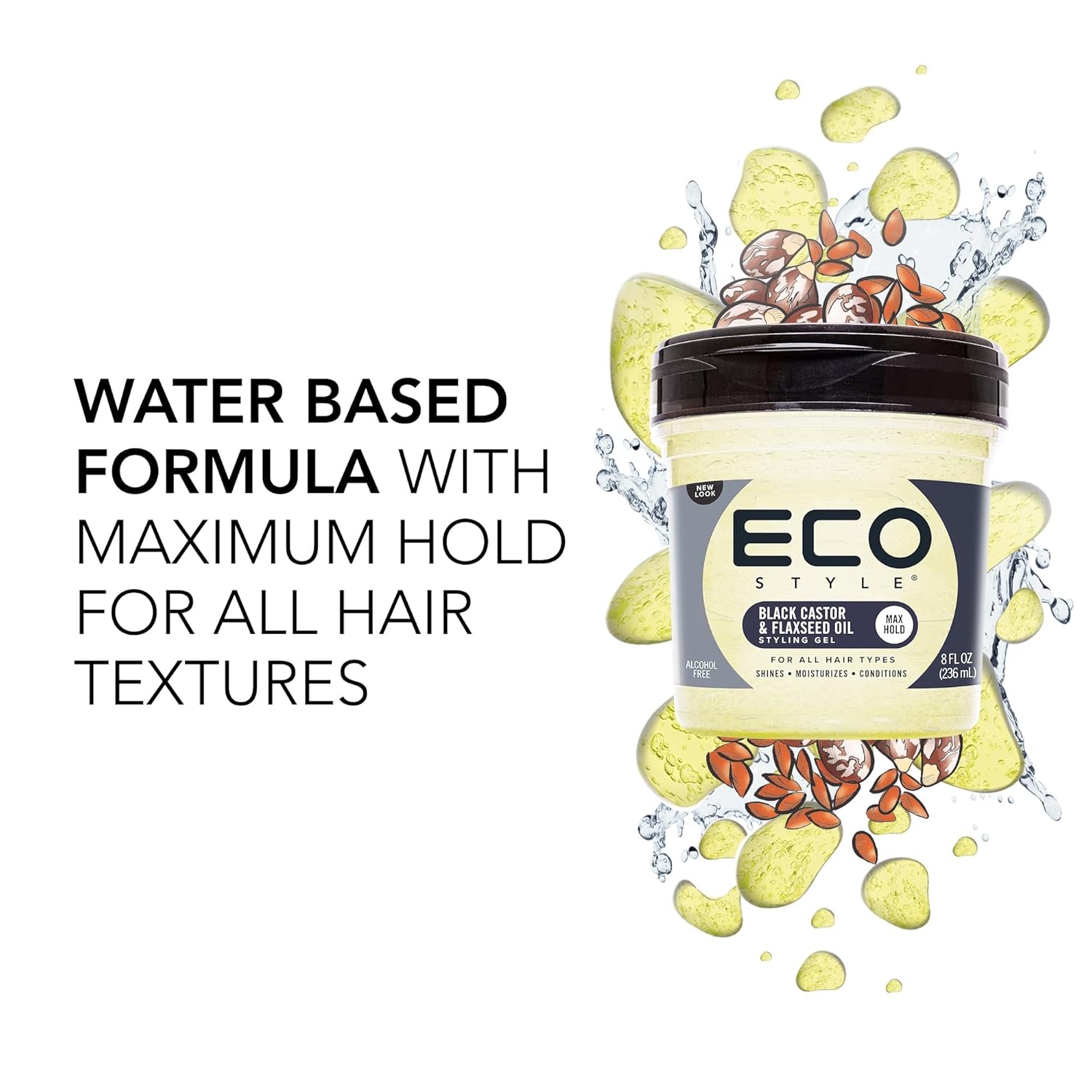 Eco Style Black Castor & Flaxseed Oil Styling Gel