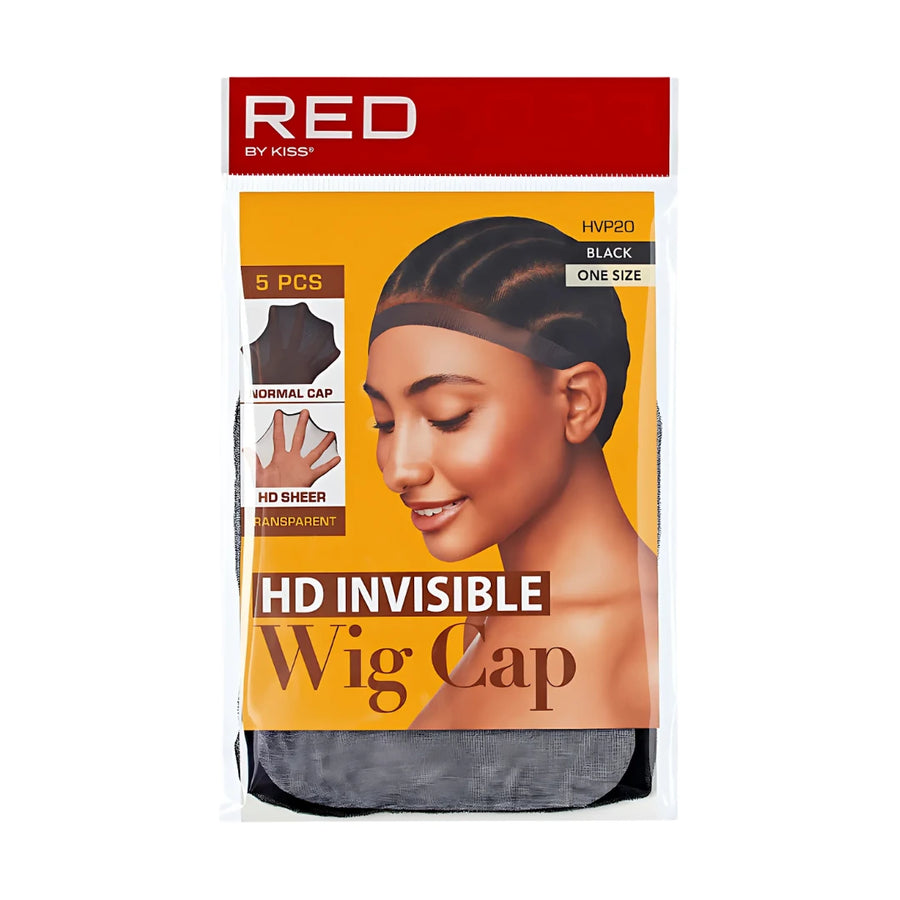 RED HD Invisible Wig Cap — Black, 5 pcs