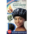 Donna Silky Soft Satin Bonnet — Large Black